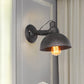 Frendorf | 1 Glühbirne Kuppel Wandlampe Licht Antik Stil Schwarz/Rost Schmiedeeisen Wandmontage Licht für Flur