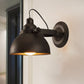 Frendorf | 1 Glühbirne Kuppel Wandlampe Licht Antik Stil Schwarz/Rost Schmiedeeisen Wandmontage Licht für Flur