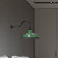 Frendorf | Vintage Style Barn Wall Light Fixture 14"/16" Dia 1 Bulb Metal Sconce Wall Lighting in Green for Restaurant
