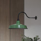 Frendorf | Vintage Style Barn Wall Light Fixture 14"/16" Dia 1 Bulb Metal Sconce Wall Lighting in Green for Restaurant