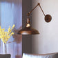 Frendorf | Schwarz/Rost Barn Shade Wand sconce Industrielle Metall 1 Licht Studienraum Wandmontage Licht mit Schwenkarm