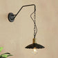 Frendorf | Schwarze gewellte Wandlampe Vintage stilvoll metallisch 1 Glühbirne Esstisch Wandapplied Licht, 10"/14" Breite