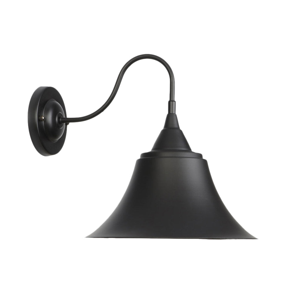 Frendorf | Metalen Zwart/Roest Sconces Licht Kegelshade 1-Licht Industrieel Wandgemonteerd Verlichting met Gooseneck