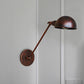 Rust 1 Licht Wandlampe Bauernhaus Stil Schmiedeeisen Verstellbare Dombestecklampe für Nachttisch
