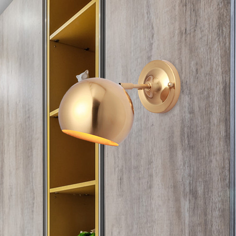 Frendorf | Messing 1 Lichtbulb Wandlamp Sconces Loftstijl Metalen Globe Schaduw Muurbevestigde Lamp voor Eetkamer