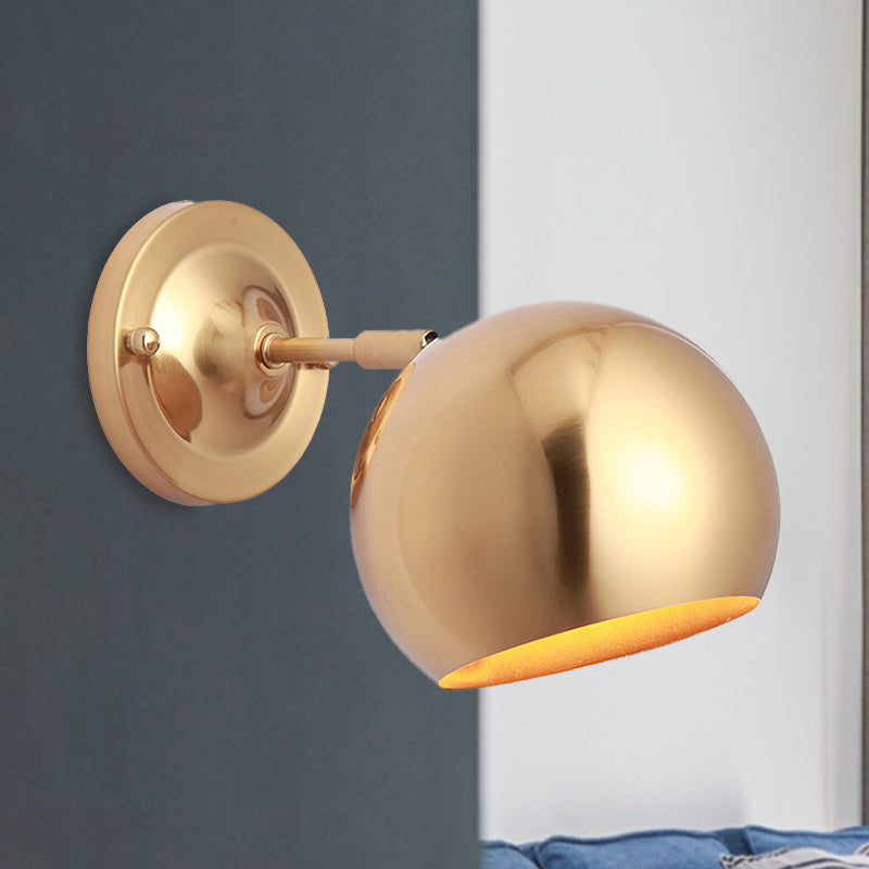 Frendorf | Messing 1 Lichtbulb Wandlamp Sconces Loftstijl Metalen Globe Schaduw Muurbevestigde Lamp voor Eetkamer