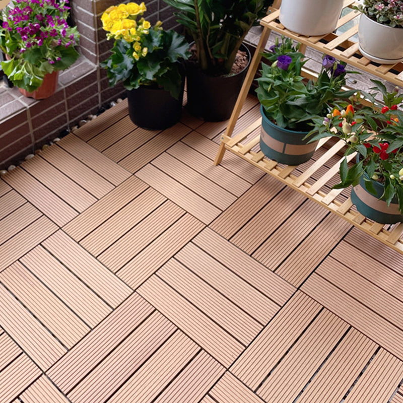 Frendorf | Quadrat Ingenieur Holzfußboden Wasserabweisend Glatte Fliese für Patio Garten