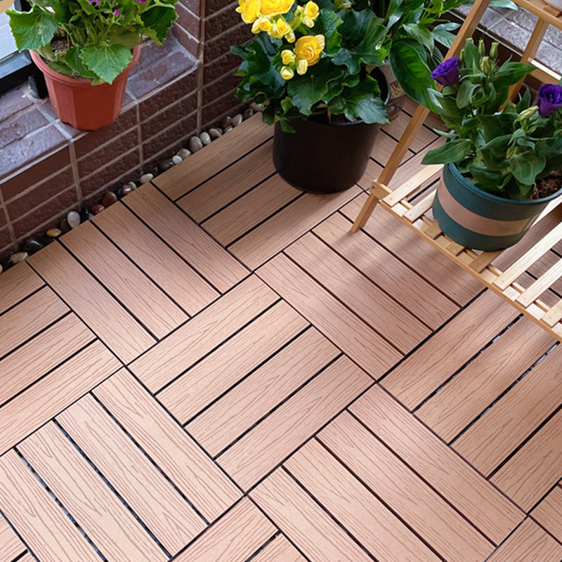 Frendorf | Quadrat Ingenieur Holzfußboden Wasserabweisend Glatte Fliese für Patio Garten