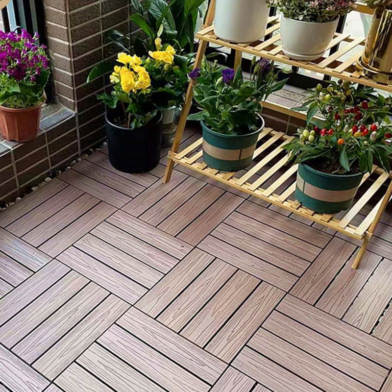 Frendorf | Quadrat Ingenieur Holzfußboden Wasserabweisend Glatte Fliese für Patio Garten