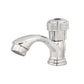 Frendorf | Zeitgenössischer Wasserhahn Knopf Griff Niedriger Bogen Zink Wasserhahn in Silber
