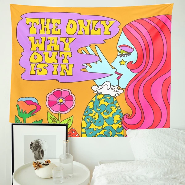 Retro Groovy Wandteppich