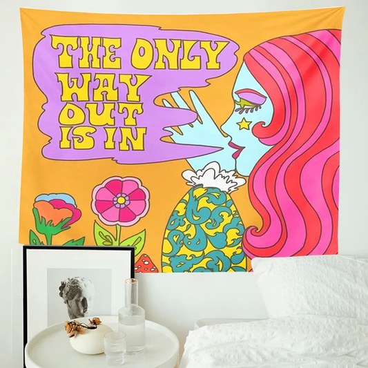 Retro Groovy Wandteppich