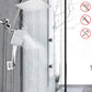 Frendorf | Zeitgenössischer Pull Down Dual Duschkopf Quadratisch Hochbogen Duschkopf Combo in Chrom
