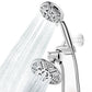 Frendorf | Zeitgenössische Dusche Kombi Doppel-Duschkopf Chrom Deckenmontierter runder Duschkopf