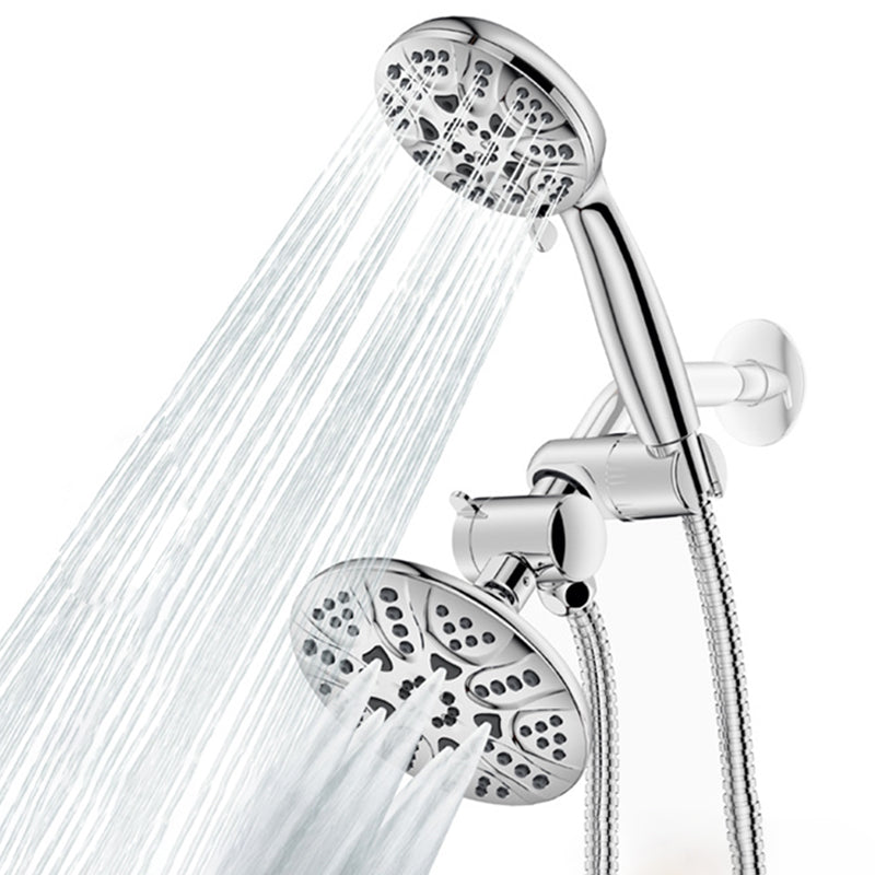 Frendorf | Zeitgenössische Dusche Kombi Doppel-Duschkopf Chrom Deckenmontierter runder Duschkopf
