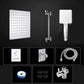 Frendorf | Pull down Dual Shower Head Square High Arch Shower Head Combo in Chrome