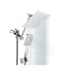 Frendorf | Pull down Dual Shower Head Square High Arch Shower Head Combo in Chrome