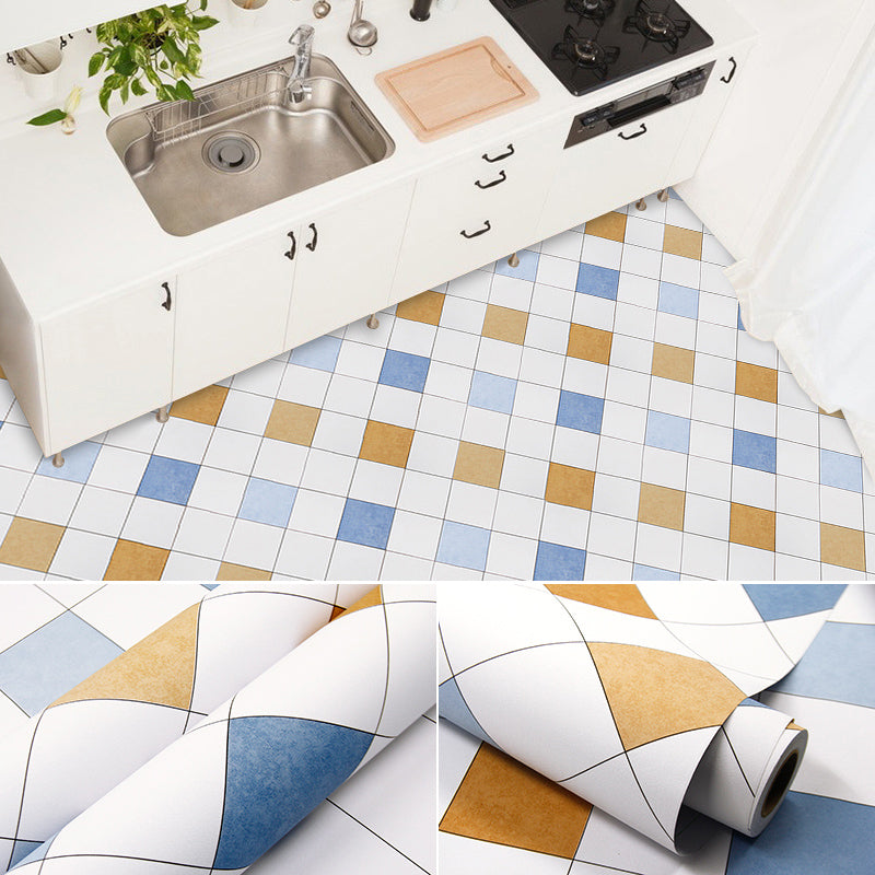 Frendorf | Modernes PVC-Boden Geometrisches Muster Peel and Stick Vinyl-Planke Boden