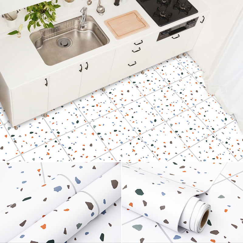 Frendorf | Modernes PVC-Boden Geometrisches Muster Peel and Stick Vinyl-Planke Boden