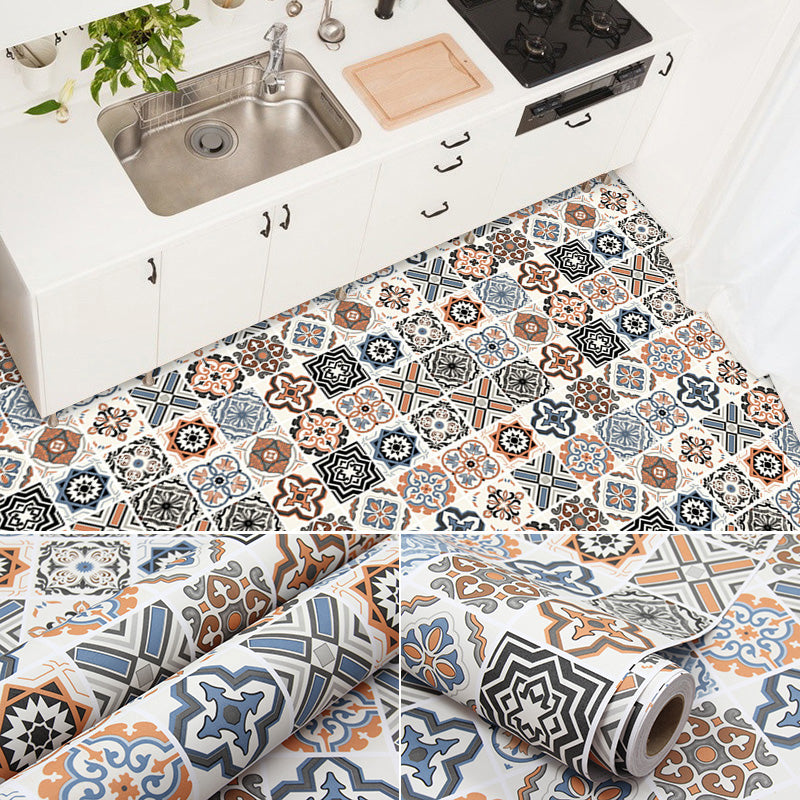 Frendorf | Modernes PVC-Boden Geometrisches Muster Peel and Stick Vinyl-Planke Boden