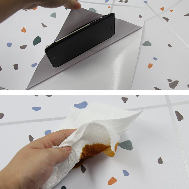 Frendorf | Modernes PVC-Boden Geometrisches Muster Peel and Stick Vinyl-Planke Boden