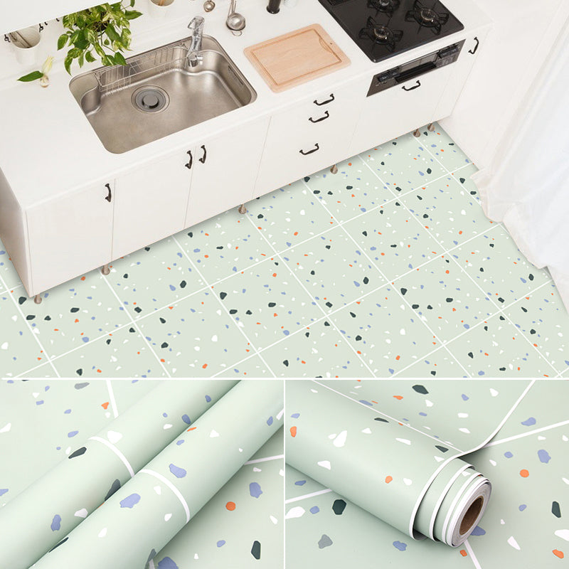 Frendorf | Modernes PVC-Boden Geometrisches Muster Peel and Stick Vinyl-Planke Boden