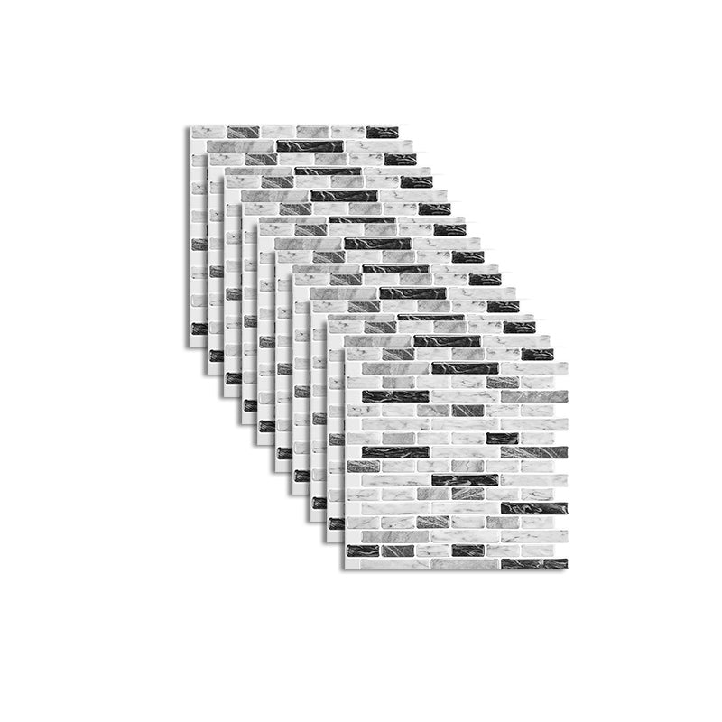 Frendorf | Peel and Stick Wandfliese Rechteck PVC U-Bahn Wasserfest Peel & Stick Fliese 10-Pack