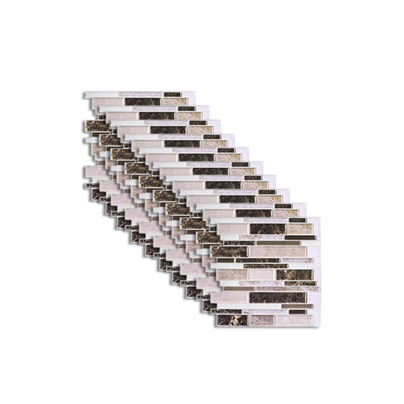 Frendorf | Peel and Stick Wandfliese Rechteck PVC U-Bahn Wasserfest Peel & Stick Fliese 10-Pack