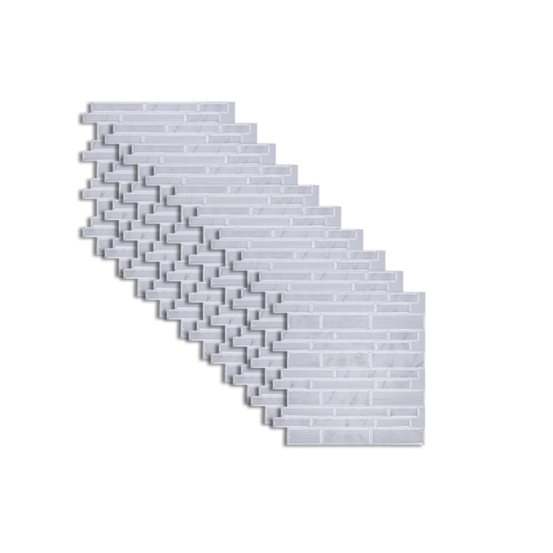 Frendorf | Peel and Stick Wandfliese Rechteck PVC U-Bahn Wasserfest Peel & Stick Fliese 10-Pack