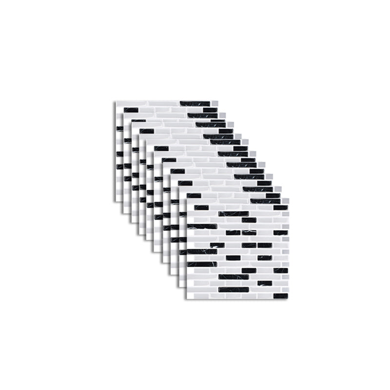 Frendorf | Peel and Stick Wandfliese Rechteck PVC U-Bahn Wasserfest Peel & Stick Fliese 10-Pack