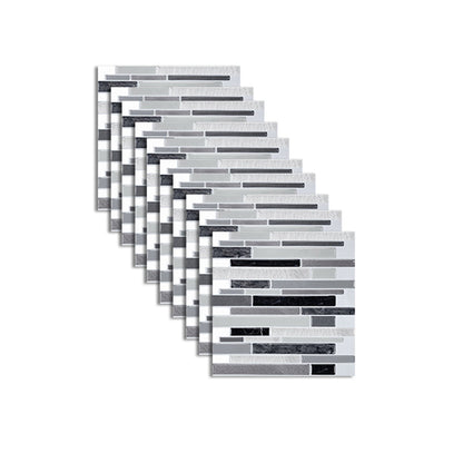 Frendorf | Peel and Stick Wandfliese Rechteck PVC U-Bahn Wasserfest Peel & Stick Fliese 10-Pack