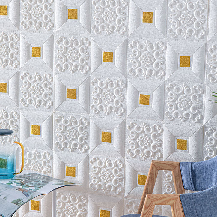 Frendorf | Modernes Zinn-Rückwandverkleidung Glatte Wand Decke XPE Baumwolle Set von 1