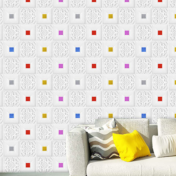 Frendorf | Modernes Zinn-Rückwandverkleidung Glatte Wand Decke XPE Baumwolle Set von 1
