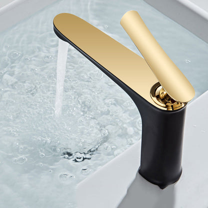 Frendorf | Luxus 1 Griff Waschbecken Badezimmer Wasserhahn Rund Messing Waschbecken Wasserhahn mit Wasserschlauch