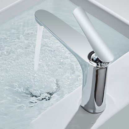 Frendorf | Luxus 1 Griff Waschbecken Badezimmer Wasserhahn Rund Messing Waschbecken Wasserhahn mit Wasserschlauch