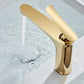 Frendorf | Luxus 1 Griff Waschbecken Badezimmer Wasserhahn Rund Messing Waschbecken Wasserhahn mit Wasserschlauch