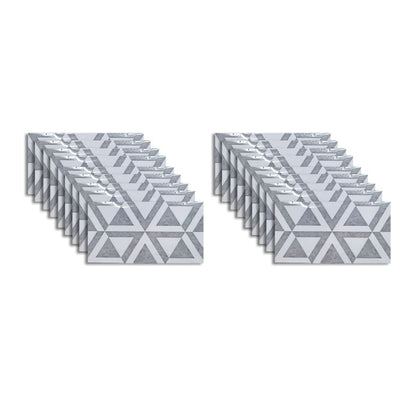 Frendorf | PVC Peel & Stick Fliese Küche wasserdichter Spritzschutz Peel and Stick Wandfliese Set von 18