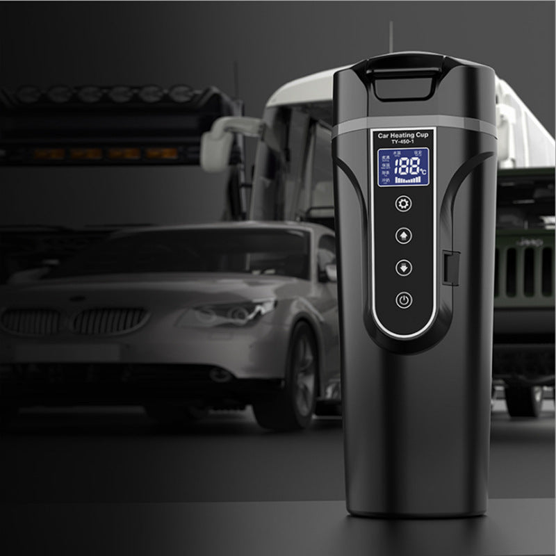 Frendorf | Tragbare Autoflasche Smart Touch Digitalanzeige Isolierbecher Home Travelling Heizbecher Wasserflasche