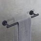 Frendorf | Matt Schwarz Badezimmer Zubehör Set Edelstahl Handtuchstange/Papierhalter/Badetuchhaken