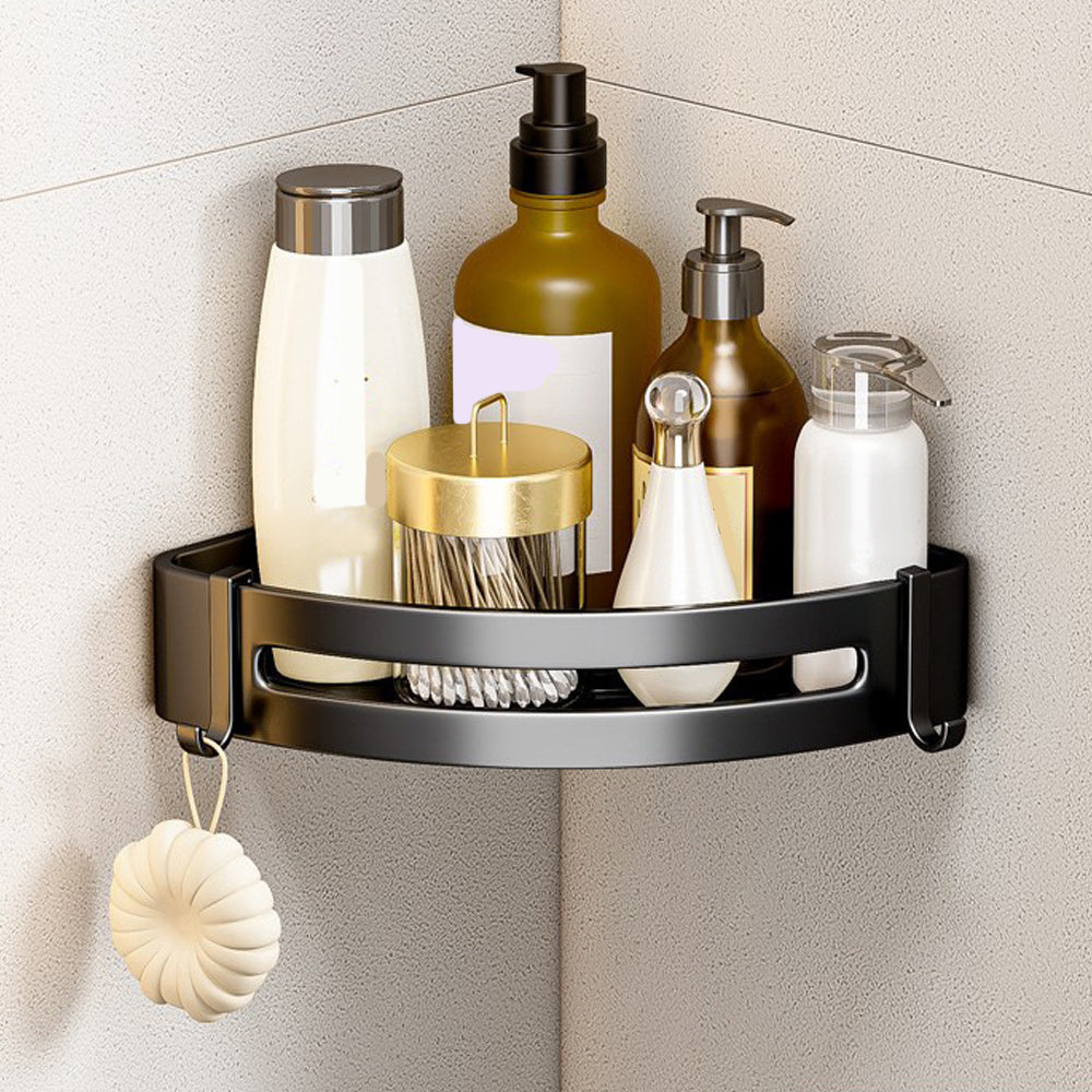 Frendorf | Zeitgenössisches Badzubehör-Set Matte Black Badezimmer-Set mit Bademantelhaken/Handtuchstange