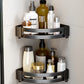 Frendorf | Zeitgenössisches Badzubehör-Set Matte Black Badezimmer-Set mit Bademantelhaken/Handtuchstange