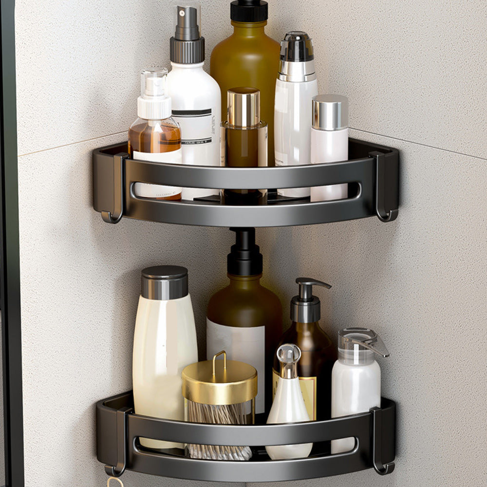 Frendorf | Zeitgenössisches Badzubehör-Set Matte Black Badezimmer-Set mit Bademantelhaken/Handtuchstange
