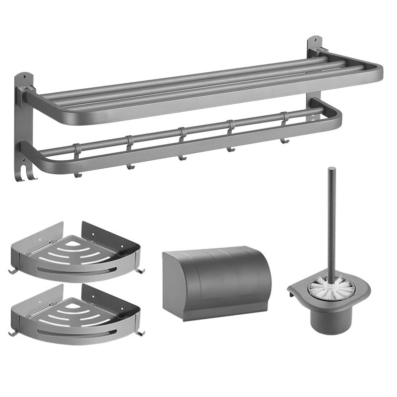 Frendorf | Modernes Badezimmer-Hardware-Set aus Edelstahl Mattgrau Bademantelhaken/Handtuchstange