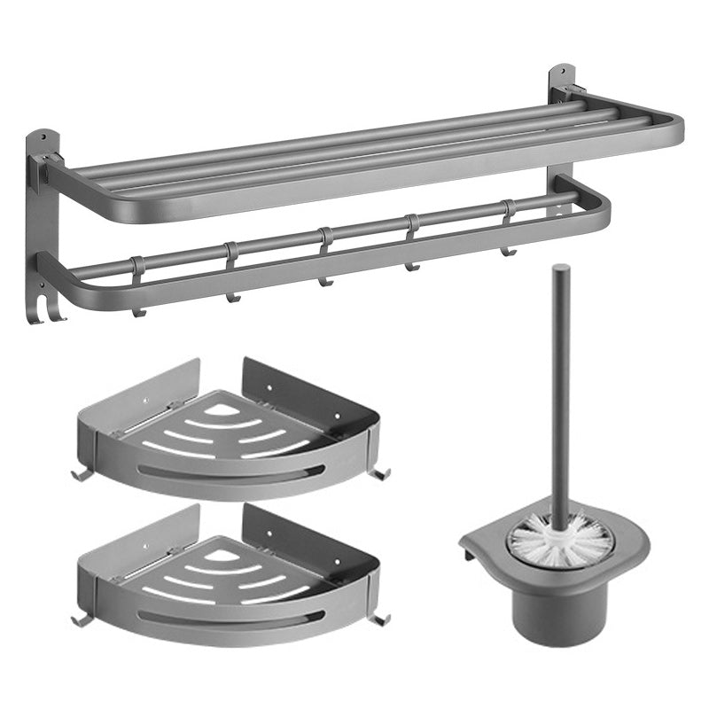 Frendorf | Modernes Badezimmer-Hardware-Set aus Edelstahl Mattgrau Bademantelhaken/Handtuchstange