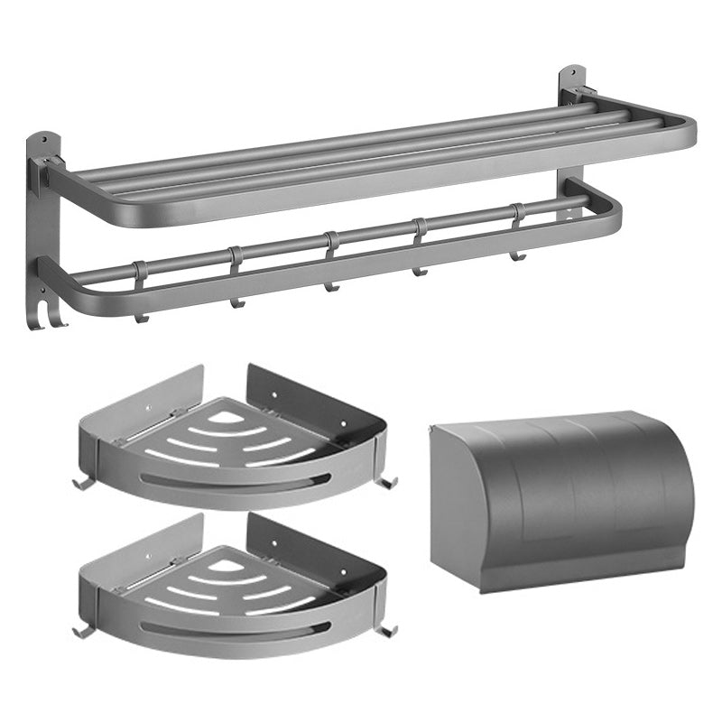 Frendorf | Modernes Badezimmer-Hardware-Set aus Edelstahl Mattgrau Bademantelhaken/Handtuchstange