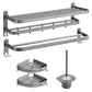 Frendorf | Modernes Badezimmer-Hardware-Set aus Edelstahl Mattgrau Bademantelhaken/Handtuchstange