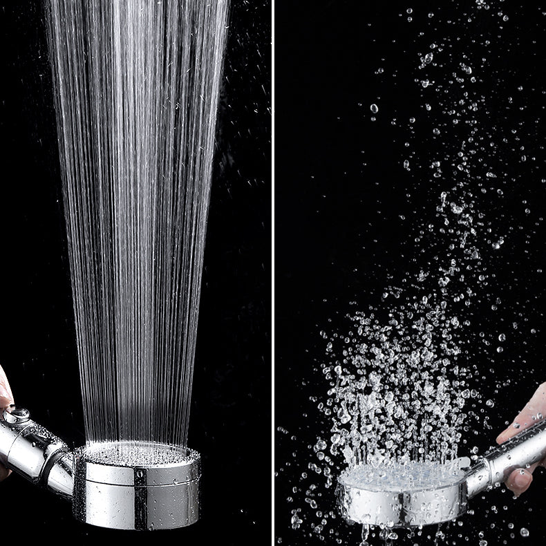 Frendorf | Zeitgenössischer Handheld Duschkopf Rund 3 Einstellungs Spraykopf in Silber