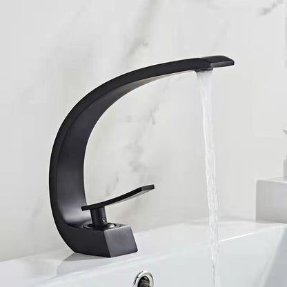 Frendorf | 17 cm Hoher Waschbeckenarmatur Luxus 1 Loch Waschbeckenarmatur Kubische Badezimmerarmatur