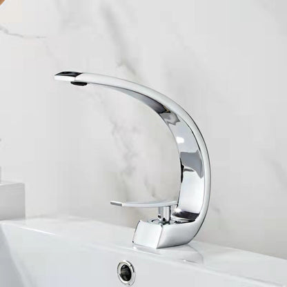 Frendorf | 17 cm Hoher Waschbeckenarmatur Luxus 1 Loch Waschbeckenarmatur Kubische Badezimmerarmatur