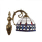 Frendorf | Halbkreisbogen Wand Sconce Licht Vintage Buntglas 1 Licht Wandbeleuchtung